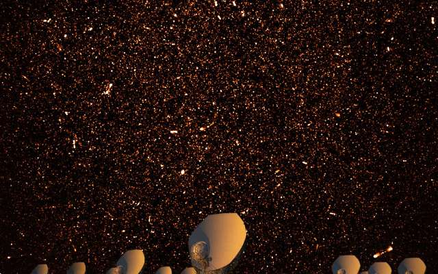 Inédit ,, le radiotélescope MeerKAT révèle des pouponnières d'étoiles dans des galaxies lointaines 1